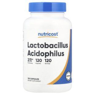 Nutricost, Lactobacillus Acidophilus, 50 mg (2 Billion CFU), 120 Capsules