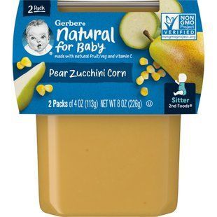 Gerber, Груша, цуккини, кукуруза, натурщик, 2 упаковки по 4 унции (113 г) каждая купить в Киеве и Украине