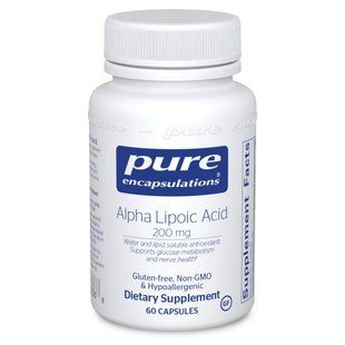 Альфа-липоевая кислота Pure Encapsulations (Alpha Lipoic Acid) 200 мг 60 капсул купить в Киеве и Украине