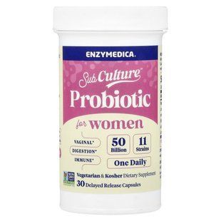 Enzymedica, SubCulture&trade; Probiotic For Women, 50 Billion, 30 Delayed Release Capsules