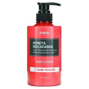 Body lotion, baby powder, Honey & Macadamia, Kundal, 500 ml