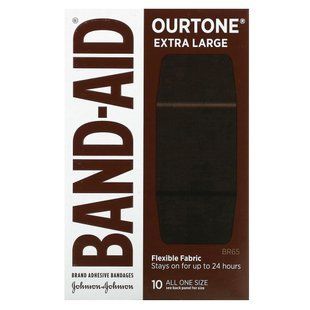 Band Aid, Adhesive Bandages, Ourtone, Flexible Fabric, Extra Large, BR65, 10 Bandages купить в Киеве и Украине