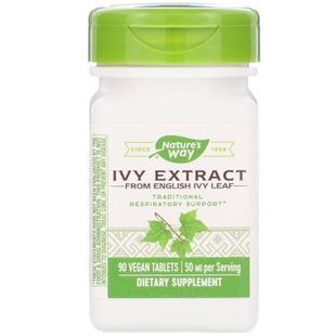 Отхаркивающее средство экстракт плюща Enzymatic Therapy (Ivy Extract) 50 мг 90 таблеток купить в Киеве и Украине