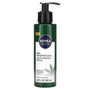 Nivea, Men, Liquid Shaving Cream, Sensitive Calm, 6.8 fl oz (200 ml) купить в Киеве и Украине