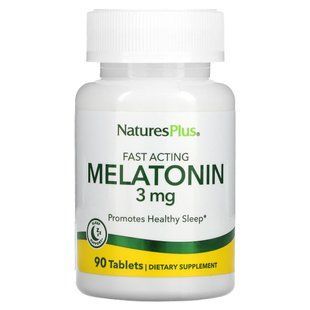 NaturesPlus, Мелатонин быстрого действия, 3 г, 90 таблеток