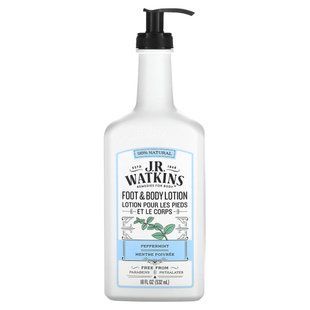 J R Watkins, Foot & Body Lotion, Peppermint, 18 fl oz (532 ml) купить в Киеве и Украине