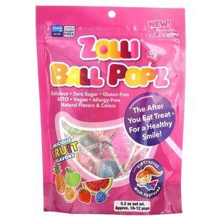 Чупачупсы со вкусами фруктов Zollipops (Zolli Ball Popz Fruit Assorted) 10-12 леденцов 147 г купить в Киеве и Украине