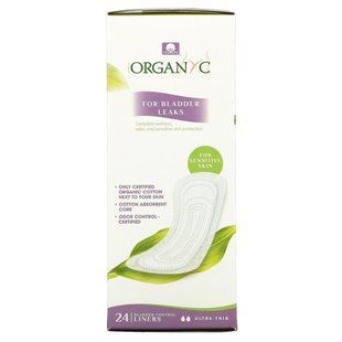 Контролирующие прокладки для мочевого пузыря ультратонкие Organyc (Bladder Control Liners Ultra-Thin) 24 прокладки купить в Киеве и Украине