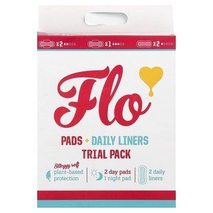 Here We Flo, Pads + Daily Liners Trial Pack, 5 Liners