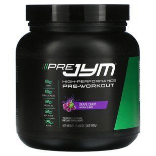 JYM Supplement Science, Pre JYM, high-performance pre-workout, grape candies, 1.1 pounds (500 g)