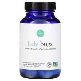 Ora, Lady Bugs, supplement with probiotics and prebiotics for women, 60 capsules