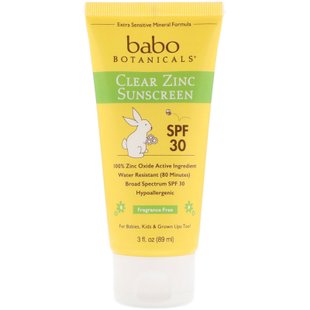 Солнцезащитный крем с цинком без запаха Babo Botanicals (SPF 30 Sunscreen) 89 мл купить в Киеве и Украине