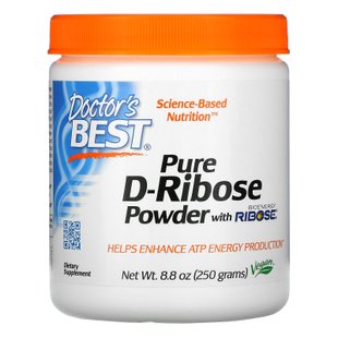 Чистая D-рибоза в порошке, Pure D-Ribose Powder with Bioenergy Ribose, Doctor's Best, 250 г купить в Киеве и Украине