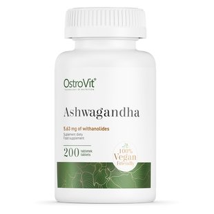 Ашваганда OstroVit (Ashwagandha) 200 таблеток купить в Киеве и Украине