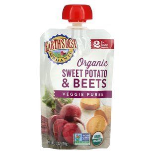Earth's Best, Organic Veggie Puree, 6+ Months, Sweet Potato & Beets, 3.5 oz (99 g) купить в Киеве и Украине