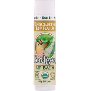 Бальзам для губ без запаха Badger Company (Lip Balm) 4.2 г купить в Киеве и Украине