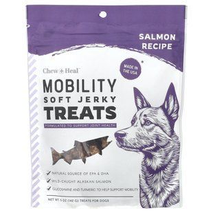 Chew + Heal, Mobility Soft Jerky Treats, For Dogs, All Ages, Salmon, 5 oz (142 g) купить в Киеве и Украине