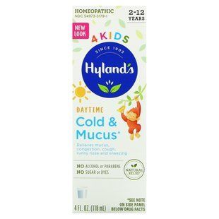 4 Kids, простуда и мокрота, возраст 2-12 лет, Hyland's, 4 ж. унц. (118 мл) купить в Киеве и Украине