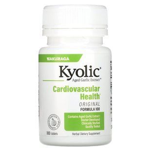 Экстракт выдержанного чеснока, Формула 100, Aged Garlic Extract, Formula 100, Kyolic, 100 таблеток купить в Киеве и Украине