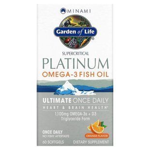 Platinum, Риб'ячий жир омега-3, зі смаком апельсина, Minami Nutrition, 60 м'яких таблеток