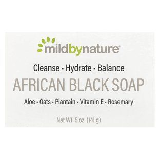 Африканское черное мыло, с овсом и равнинами, Mild By Nature, 5 унций (141 г) купить в Киеве и Украине