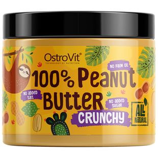 Арахисовая паста 100% Peanut Butter Crunchy OstroVit 500 г купить в Киеве и Украине