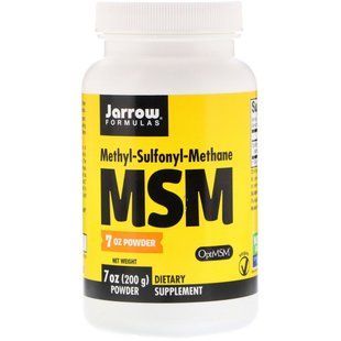 МСМ (метилсульфонилметан), MSM, Jarrow Formulas, 200 г купить в Киеве и Украине