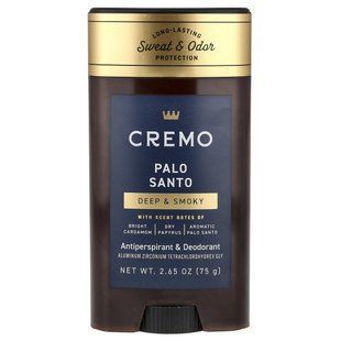 Cremo, Antiperspirant & Deodorant, Palo Santo , 2.65 oz (75 g) купить в Киеве и Украине