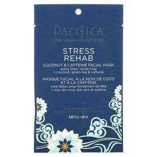 Pacifica, Stress Rehab, Coconut & Caffeine Beauty Facial Mask , 1 Sheet Mask, 0.67 fl oz (20 ml) купить в Киеве и Украине