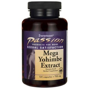 Мега Йохимбе Экстракт, Mega Yohimbe Extract, Swanson, 120 капсул купить в Киеве и Украине