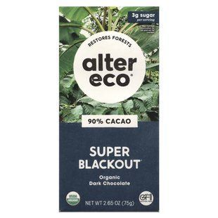 Organic chocolate, The Darkest, Alter Eco, 75 g