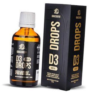 Жидкий витамин Д3 Grassberg Vitamin D3 Drops 10 мкг 400 МЕ 50 мл купить в Киеве и Украине