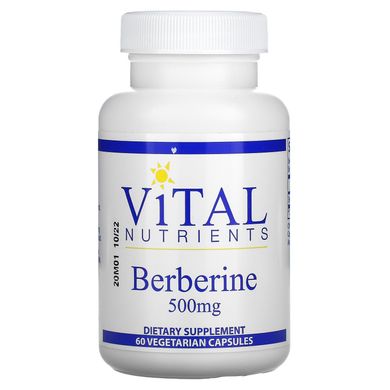 Vital Nutrients, Берберін, 500 мг, 60 вегетаріанських капсул