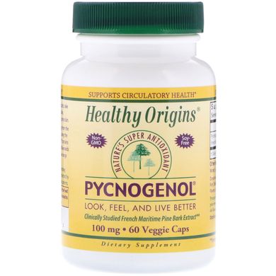 Пікногенол Healthy Origins (Pycnogenol) 100 мг 60 капсул