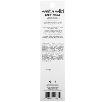 Wet n Wild, Карандаш для бровей, средний коричневый, 0,02 унции (0,7 г) купить в Киеве и Украине