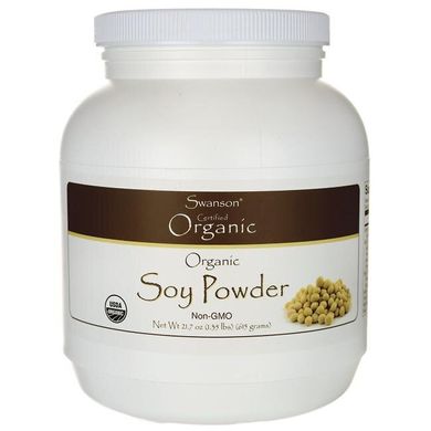 Органічний порошок соєвого білка, Organic Soy Protein Powder, Swanson, 615 г