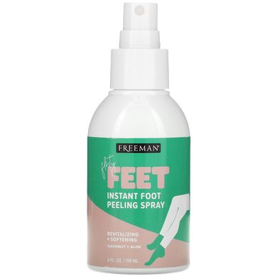 Freeman Beauty, Flirty Feet, миттєвий спрей-пілінг для ніг, кокос + алое, 118 мл (4 рідк. унції)