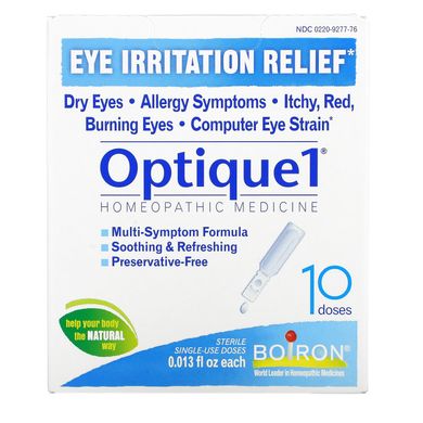 Optique 1, зняття роздратування очей, Boiron, 10 доз, 0,013 рідкої унції кожна