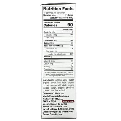 Namaste Foods, Organic, суміш темного шоколадного брауні, без глютену, 16 унцій (454 г)