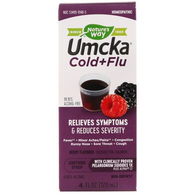 Сироп від застуди та грипу смак ягід Nature's Way (Umcka Cold + Flu) 120 мл
