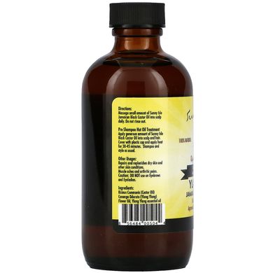 Sunny Isle, 100% натуральное ямайское черное касторовое масло, иланг-иланг, 4 жидких унции купить в Киеве и Украине