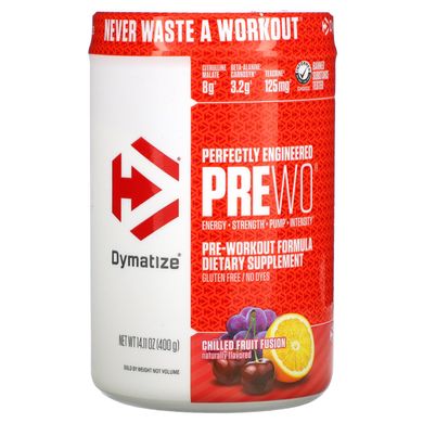 Передтренувальний комплекс Dymatize Nutrition (Pre WO) 400 г з фруктовим смаком