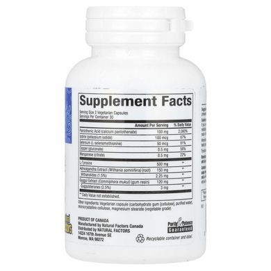 Thyroid Support for Women Natural Factors (WomenSense ThyroSense Thyroid Formula) 60 capsules