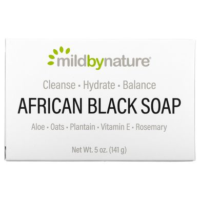 Африканське чорне мило, з вівсом і рівнинами, Mild By Nature, 5 унцій (141 г)