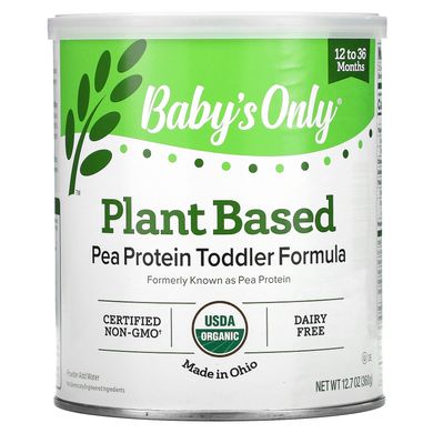 Nature's One, Baby's Only, формула для малюків з рослинним гороховим білком, від 12 до 36 місяців, 12,7 унції (360 г)