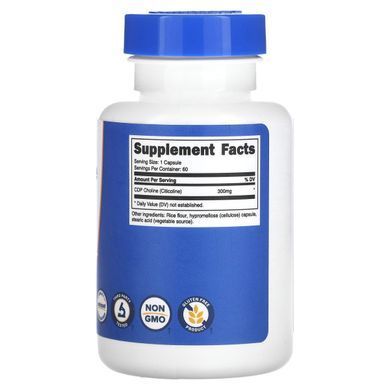 Холин Nutricost (CDP Choline) 300 мг, 60 капсул. купить в Киеве и Украине
