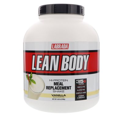 Lean Body, високопротеїновий коктейль, замінник їжі, ваніль, Labrada Nutrition, 4,63 фунта (2100 г)