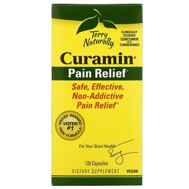 Курамін для знеболювання EuroPharma, Terry Naturally (Curamin) 120 капсул