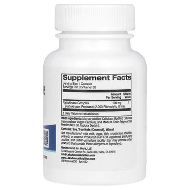Lake Avenue Nutrition Nattokinase 2000 FU 30 capsules