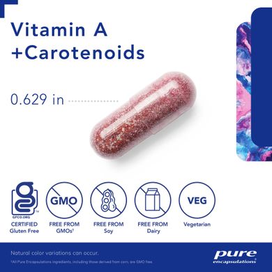Вітамін А+ каротиноїди Pure Encapsulations (Vitamin A+ Carotenoids) 90 капсул